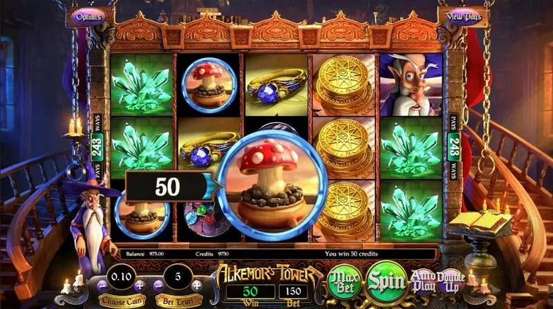Alkemor's Tower  Real Money Slot made by BetSoft - Introduction Screen
