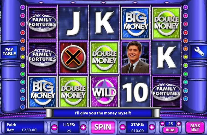 All Star Family Fortunes  Real Money Slot made by Hatimo - Main Screen Reels