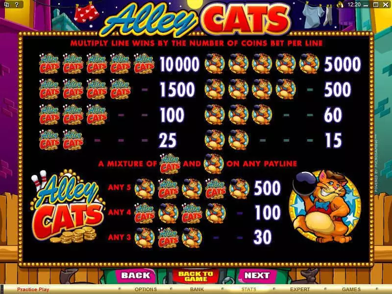 Alley Cats  Real Money Slot made by Microgaming - Info and Rules