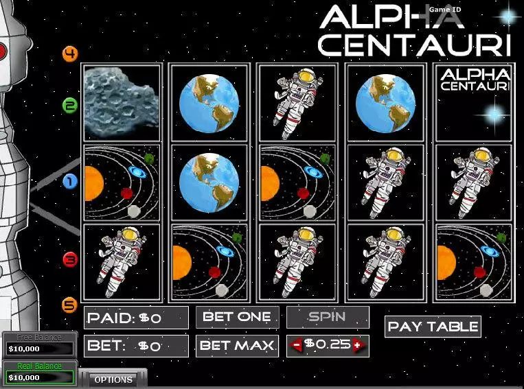 Alpha Centauri  Real Money Slot made by DGS - Main Screen Reels