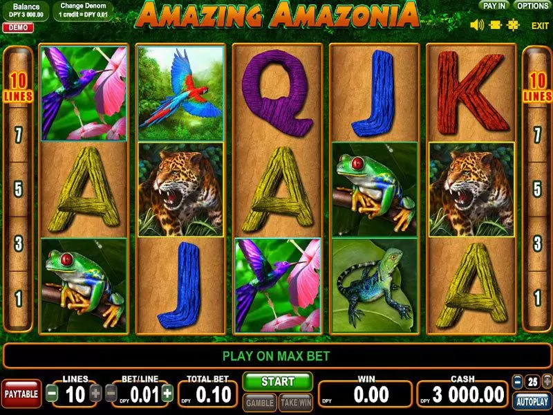 Amazing Amazonia   Real Money Slot made by EGT - Main Screen Reels