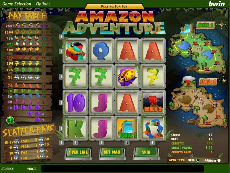 Amazon Adventure  Real Money Slot made by Amaya - Main Screen Reels