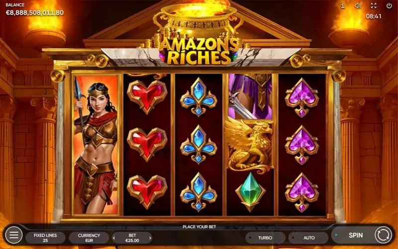 Amazons Riches  Real Money Slot made by Endorphina - Main Screen Reels