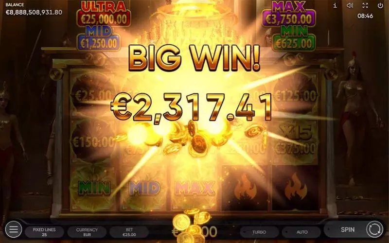 Amazons Riches  Real Money Slot made by Endorphina - Winning Screenshot