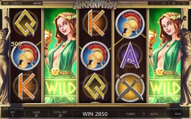 Ancient Troy  Real Money Slot made by Endorphina - Main Screen Reels