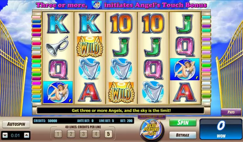 Angel's Touch  Real Money Slot made by Amaya - Main Screen Reels