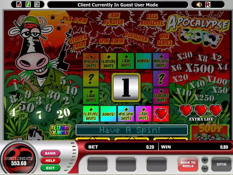 Apocalypse Cow  Real Money Slot made by Microgaming - Bonus 1