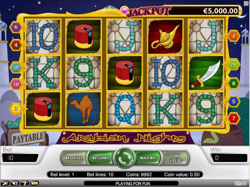 Arabian Nights  Real Money Slot made by NetEnt - Main Screen Reels