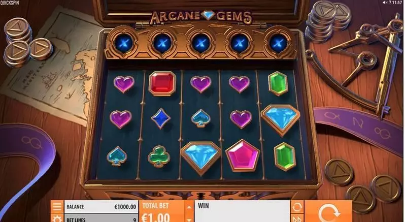 Arcane Gems  Real Money Slot made by Quickspin - Main Screen Reels