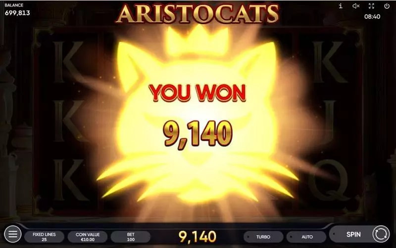 Aristocats  Real Money Slot made by Endorphina - Winning Screenshot
