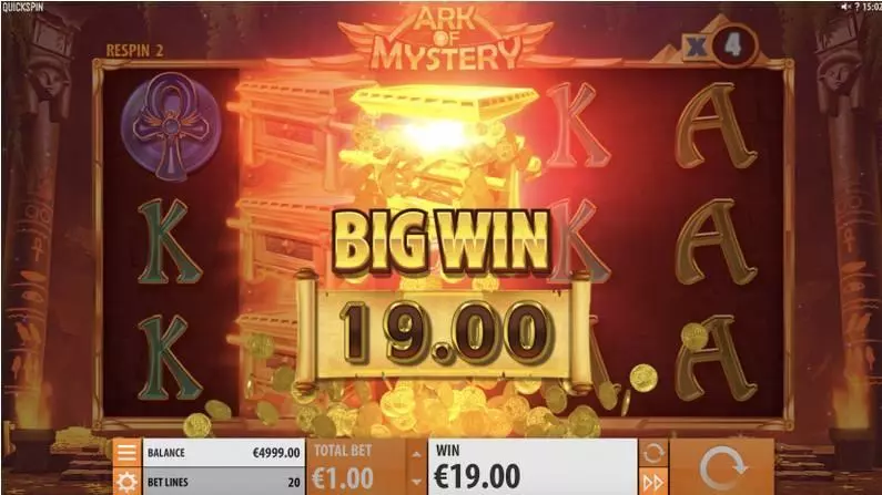 Ark of Mystery  Real Money Slot made by Quickspin - Winning Screenshot
