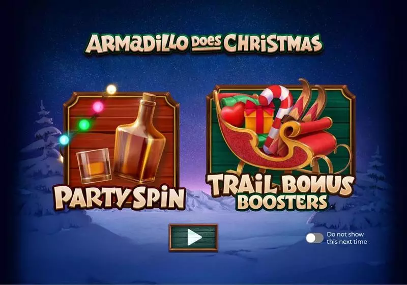 Armadillo Does Christmas 2024  Real Money Slot made by Armadillo Studios - Introduction Screen