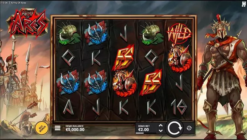 Army Of Ares  Real Money Slot made by Hacksaw Gaming - Main Screen Reels