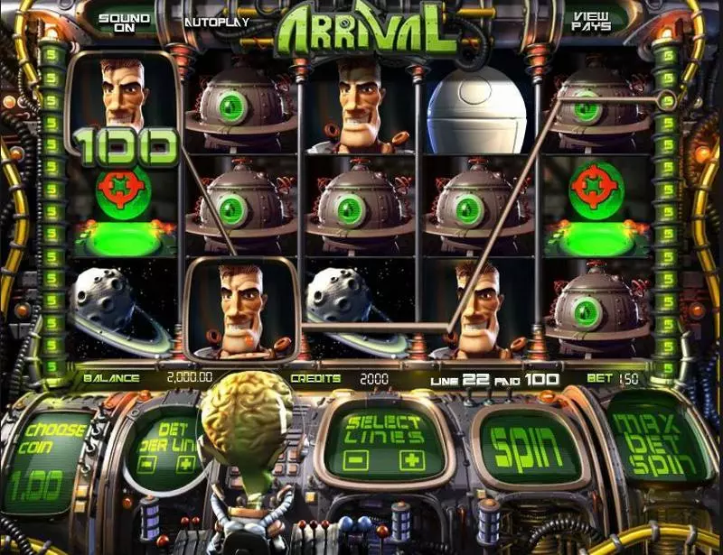 Arrival  Real Money Slot made by BetSoft - Introduction Screen
