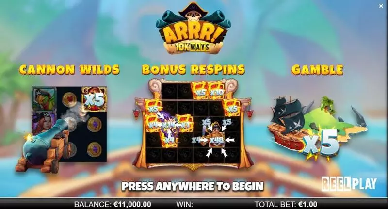 ARRR! 10K Ways  Real Money Slot made by ReelPlay - Info and Rules