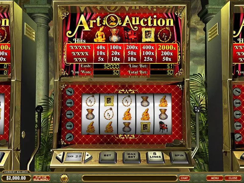 Art Auction  Real Money Slot made by PlayTech - Main Screen Reels