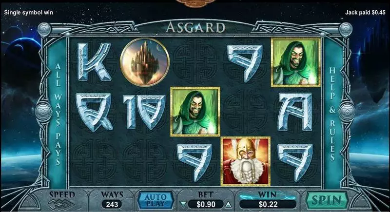 Asgard  Real Money Slot made by RTG - Main Screen Reels