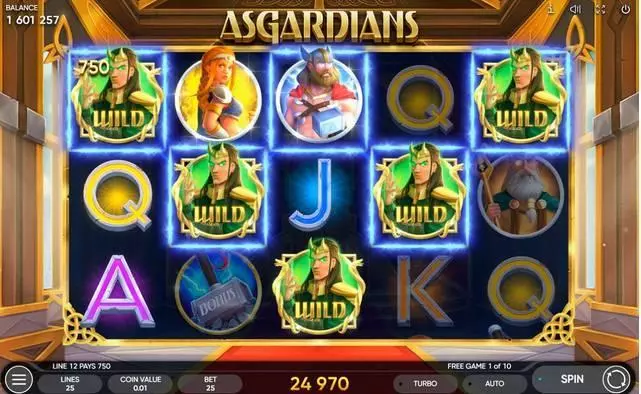 Asgardians   Real Money Slot made by Endorphina - Main Screen Reels