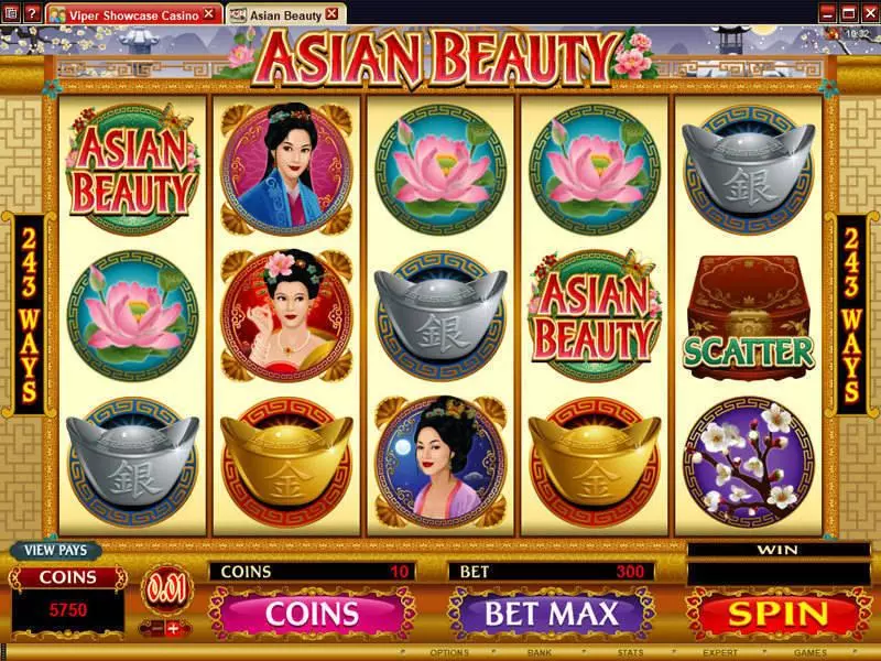 Asian Beauty  Real Money Slot made by Microgaming - Main Screen Reels