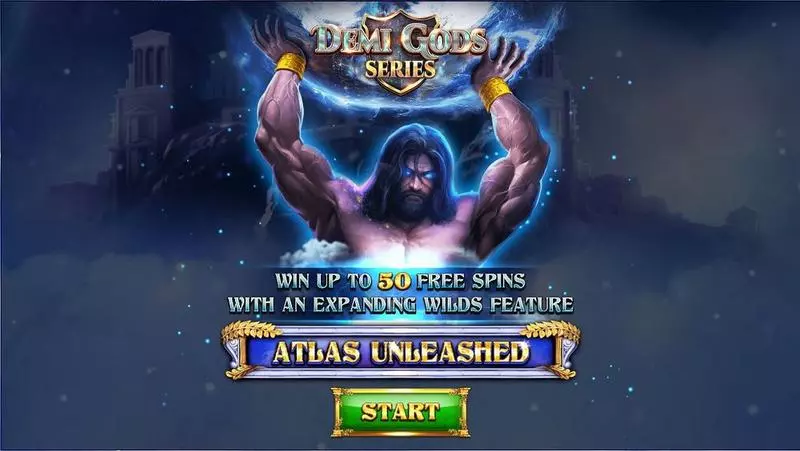 Atlas Unleashed  Real Money Slot made by Spinomenal - Introduction Screen