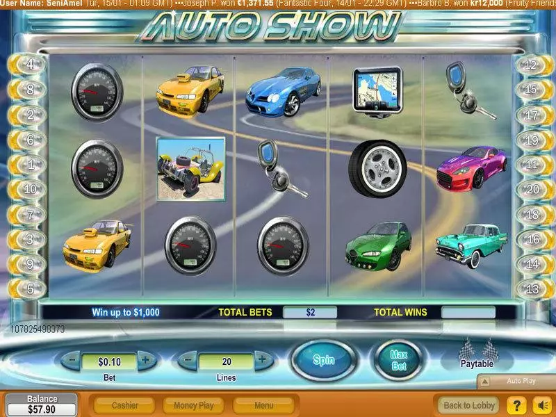 Auto Show  Real Money Slot made by NeoGames - Main Screen Reels