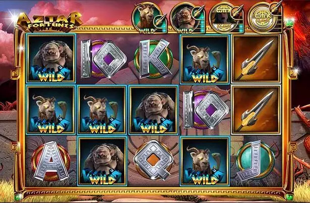 Aztar Fortunes  Real Money Slot made by Leander Games - Main Screen Reels
