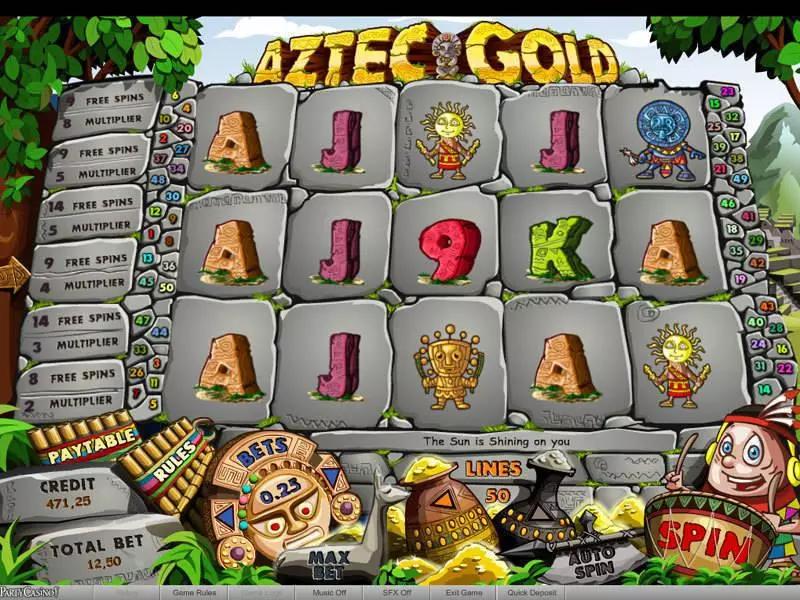 Aztec Gold  Real Money Slot made by bwin.party - Main Screen Reels