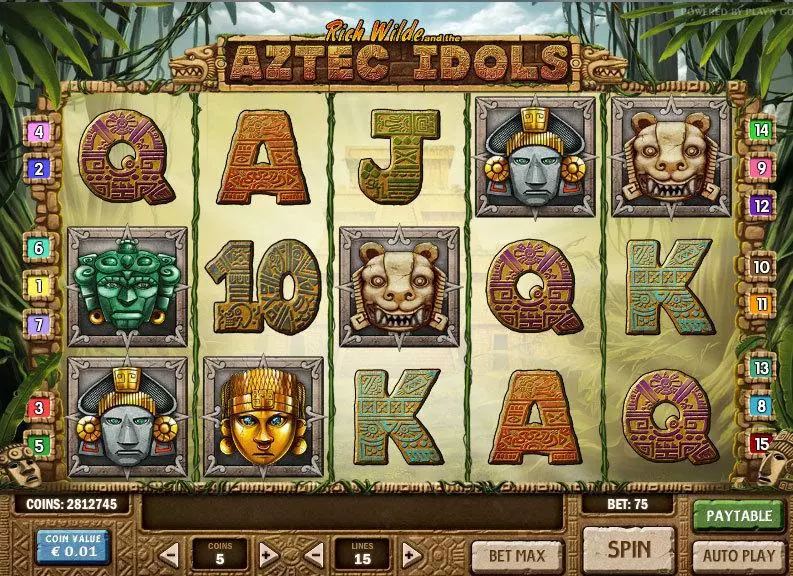 Aztec Idols  Real Money Slot made by Play'n GO - Main Screen Reels