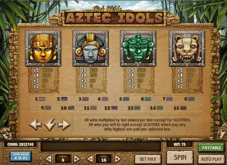 Aztec Idols  Real Money Slot made by Play'n GO - Info and Rules