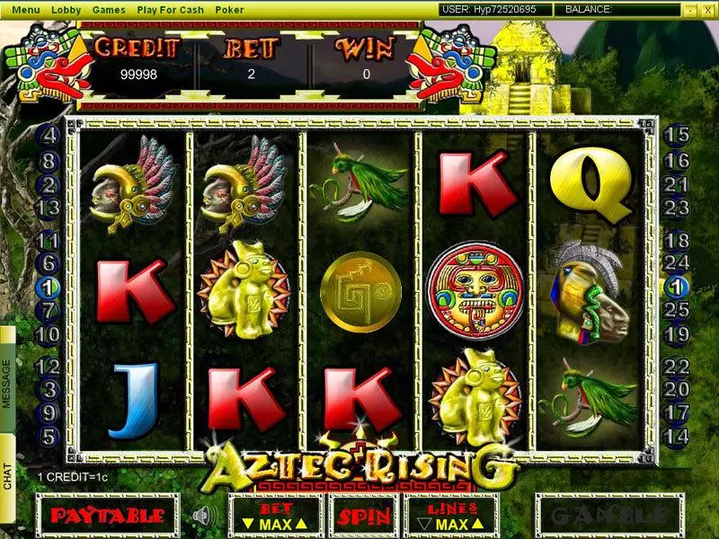 Aztec Ricing  Real Money Slot made by Player Preferred - Main Screen Reels