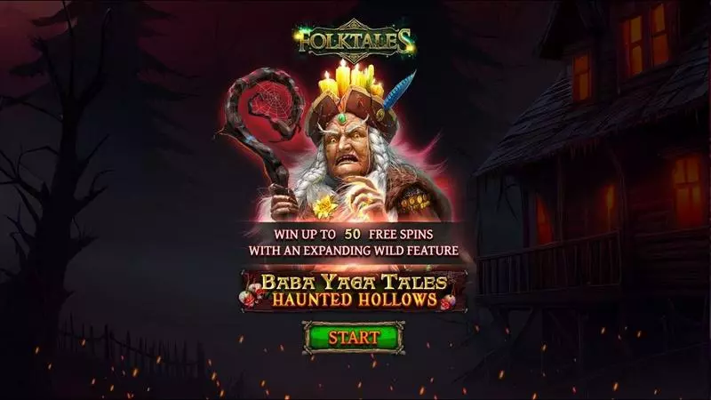 Baba Yaga Tales – Haunted Hollows  Real Money Slot made by Spinomenal - Introduction Screen