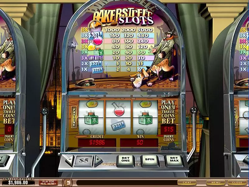 Baker Street  Real Money Slot made by PlayTech - Main Screen Reels