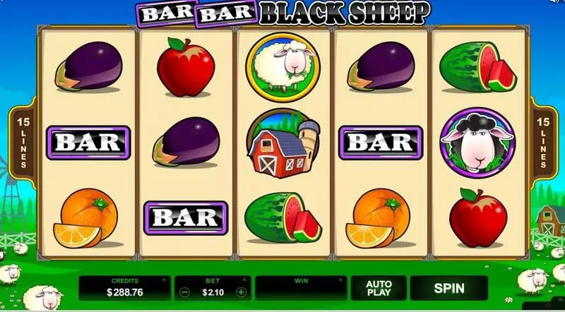 Bar Bar Black Sheep   Real Money Slot made by Microgaming - Main Screen Reels