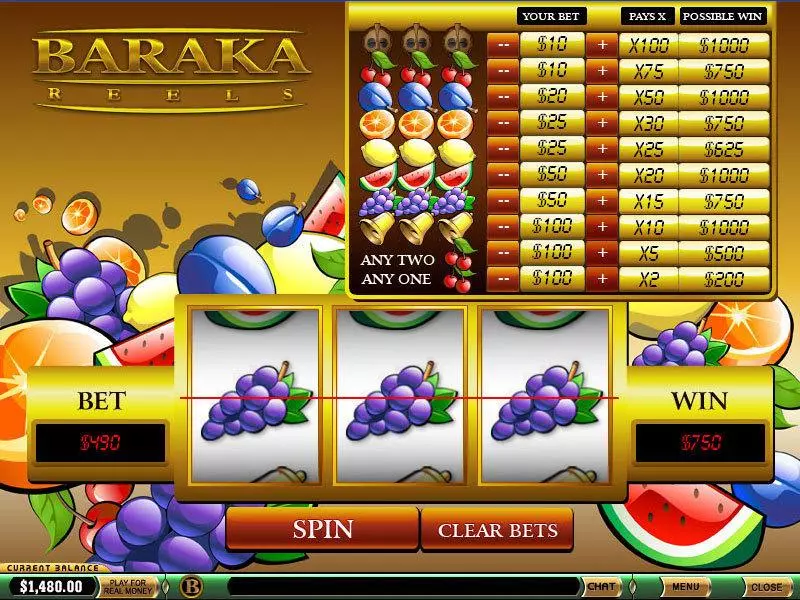 Baraka Reels  Real Money Slot made by PlayTech - Main Screen Reels