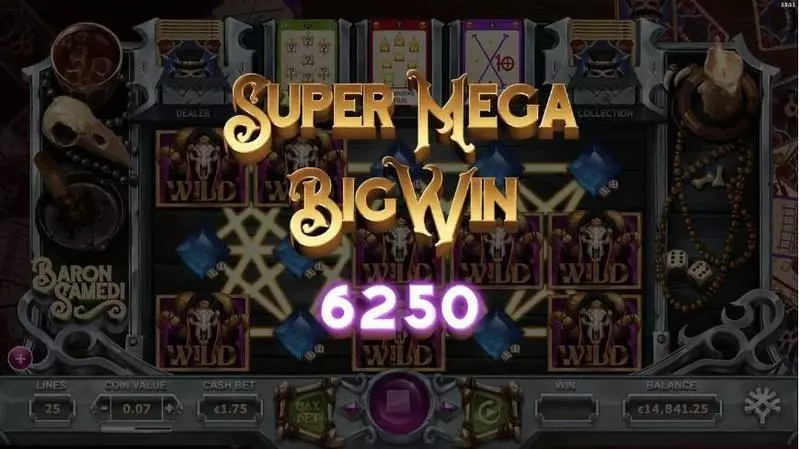 Baron Samedi  Real Money Slot made by Yggdrasil - Winning Screenshot