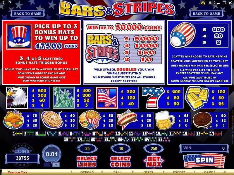 Bars and Stripes  Real Money Slot made by Microgaming - Info and Rules