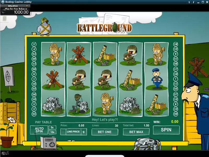 Battleground  Real Money Slot made by RTG - Main Screen Reels