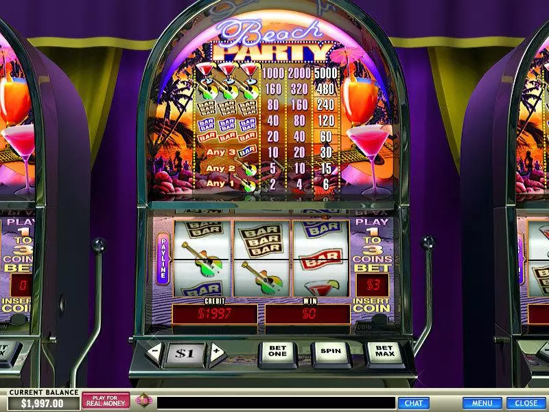 Beach Party  Real Money Slot made by PlayTech - Main Screen Reels