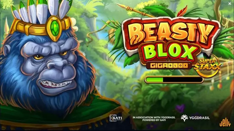 Beasty Blox GigaBlox  Real Money Slot made by Jelly Entertainment - Introduction Screen