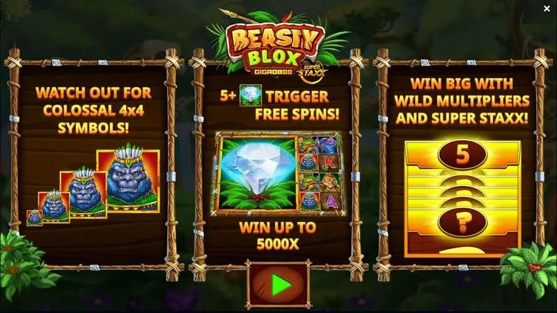 Beasty Blox GigaBlox  Real Money Slot made by Jelly Entertainment - Info and Rules