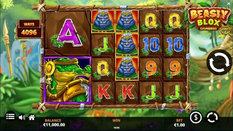 Beasty Blox GigaBlox  Real Money Slot made by Jelly Entertainment - Main Screen Reels