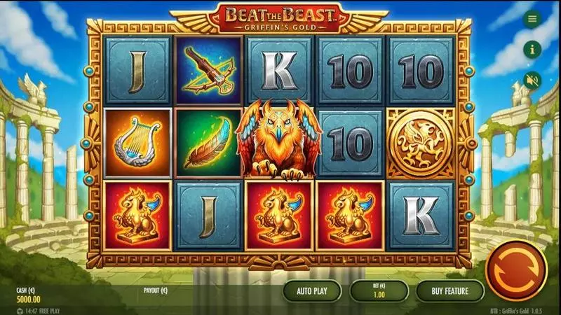 Beat the Beast: Griffin’s Gold Reborn  Real Money Slot made by Thunderkick - Main Screen Reels