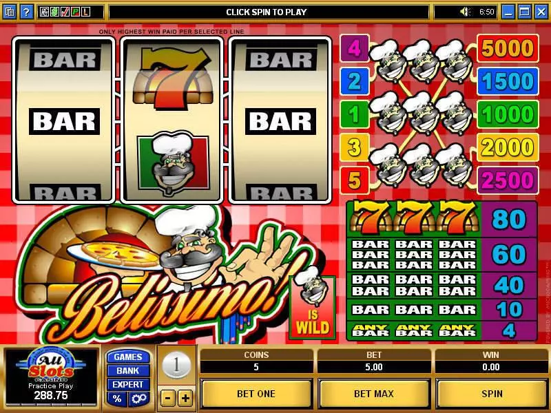 Belissimo  Real Money Slot made by Microgaming - Main Screen Reels