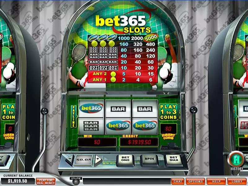 Bet 365  Real Money Slot made by PlayTech - Main Screen Reels