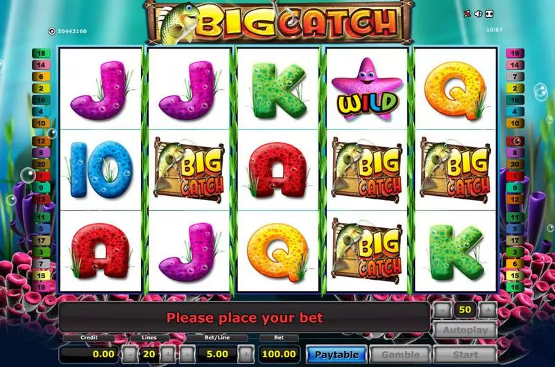 Big Catch  Real Money Slot made by Novomatic - Main Screen Reels