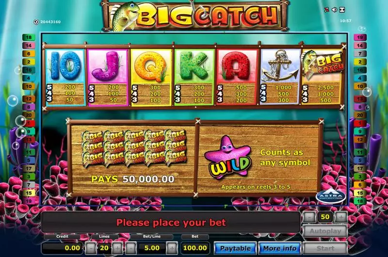 Big Catch  Real Money Slot made by Novomatic - Info and Rules