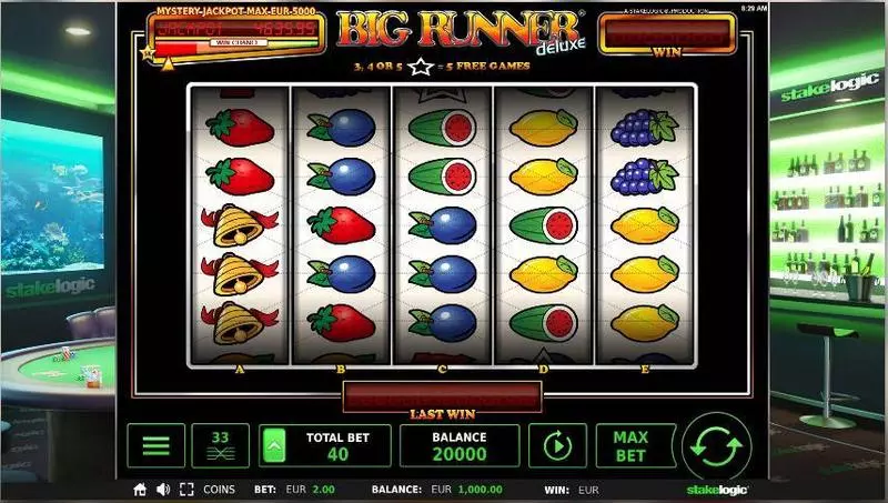 Big Runner Deluxe  Real Money Slot made by StakeLogic - Main Screen Reels