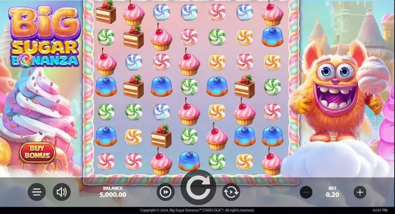 Big Sugar Bonanza  Real Money Slot made by StakeLogic - Main Screen Reels