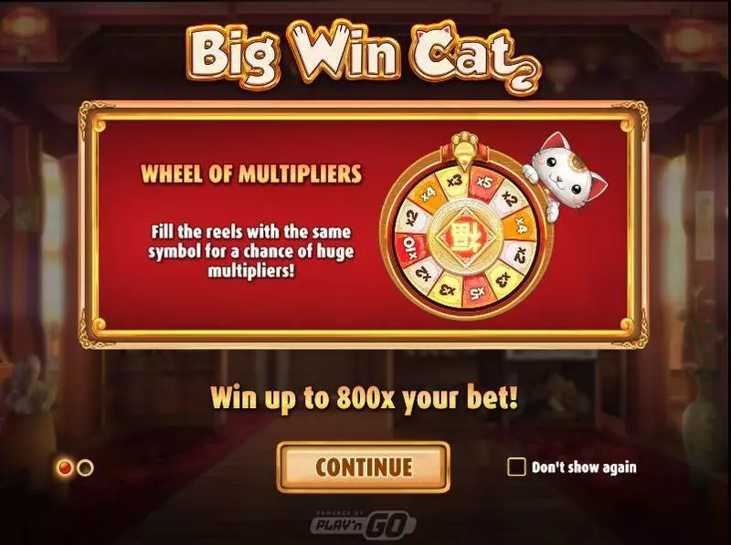 Big Win Cat   Real Money Slot made by Play'n GO - Wheel of prizes