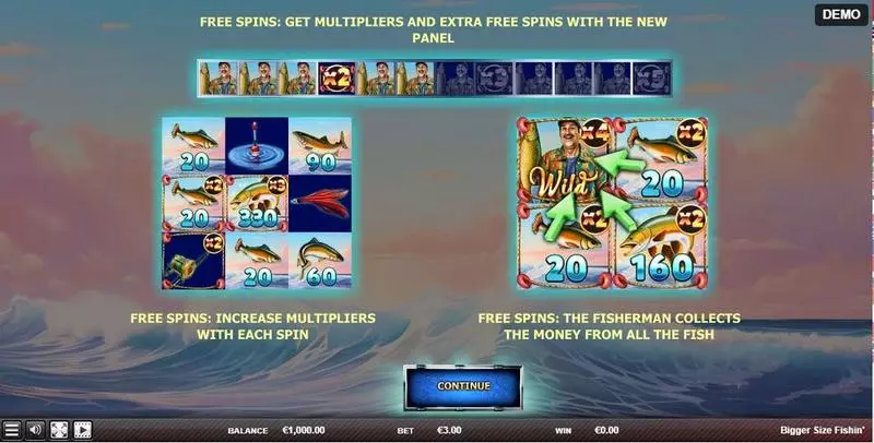 Bigger Size Fishing  Real Money Slot made by Red Rake Gaming - Introduction Screen